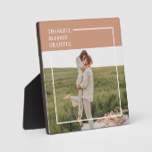 Foto van moderne familie | Dankful Blessed Gratefu Fotoplaat (Voorkant)