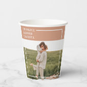 Foto van moderne familie | Dankful Blessed Gratefu Papieren Bekers (Voorkant)