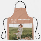 Foto van moderne familie | Dankful Blessed Gratefu Schort (Voorkant)