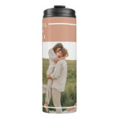 Foto van moderne familie | Dankful Blessed Gratefu Thermosbeker (Voorkant)