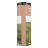 Foto van moderne familie | Dankful Blessed Gratefu Thermosbeker (Achterkant)