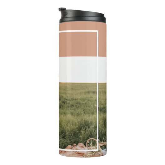 Foto van moderne familie | Dankful Blessed Gratefu Thermosbeker (Geroteerd rechts)