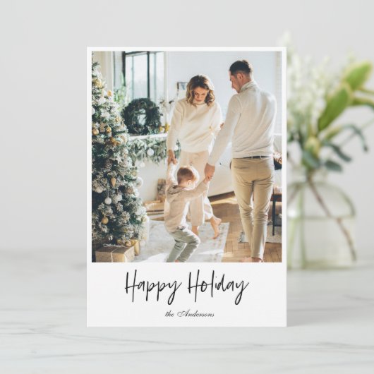 Foto van moderne familie | Eenvoudig gelukkig fees (Staand voorkant)