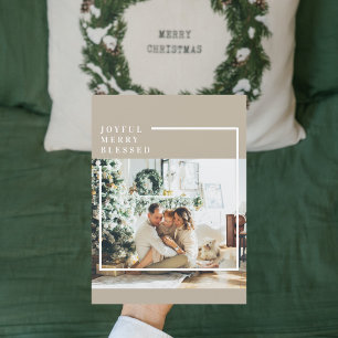 Foto van moderne familie   Joyful Merry Blessed