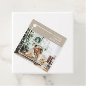 Foto van moderne familie | Joyful Merry Blessed Bedankjes Labels (In situ)