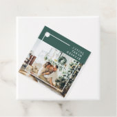 Foto van moderne familie | Joyful Merry Blessed | Bedankjes Labels (In situ)