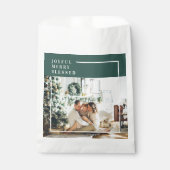 Foto van moderne familie | Joyful Merry Blessed |  Bedankzakje (Voorkant)