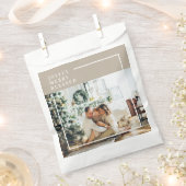 Foto van moderne familie | Joyful Merry Blessed Bedankzakje (Geknipt)