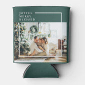 Foto van moderne familie | Joyful Merry Blessed | Blikjeskoeler (Voorkant)