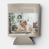 Foto van moderne familie | Joyful Merry Blessed Blikjeskoeler (Voorkant)