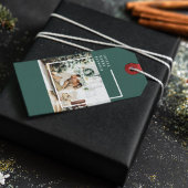 Foto van moderne familie | Joyful Merry Blessed |  Cadeaulabel