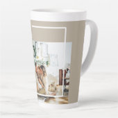 Foto van moderne familie | Joyful Merry Blessed Latte Mok (Rechterhoek)