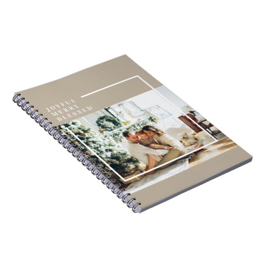Foto van moderne familie | Joyful Merry Blessed Notitieboek (Rechterzijde)