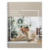 Foto van moderne familie | Joyful Merry Blessed Notitieboek (Voorkant)
