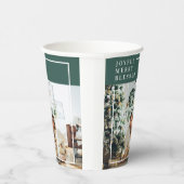 Foto van moderne familie | Joyful Merry Blessed | Papieren Bekers (Rechts)