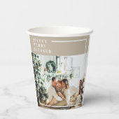 Foto van moderne familie | Joyful Merry Blessed Papieren Bekers (Achterkant)