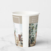 Foto van moderne familie | Joyful Merry Blessed Papieren Bekers (Rechts)