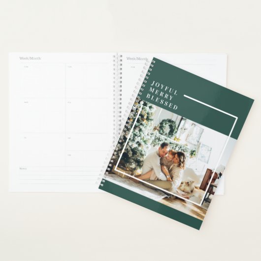 Foto van moderne familie | Joyful Merry Blessed | Planner (Display)