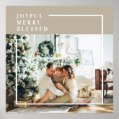Foto van moderne familie | Joyful Merry Blessed Poster (Voorkant)