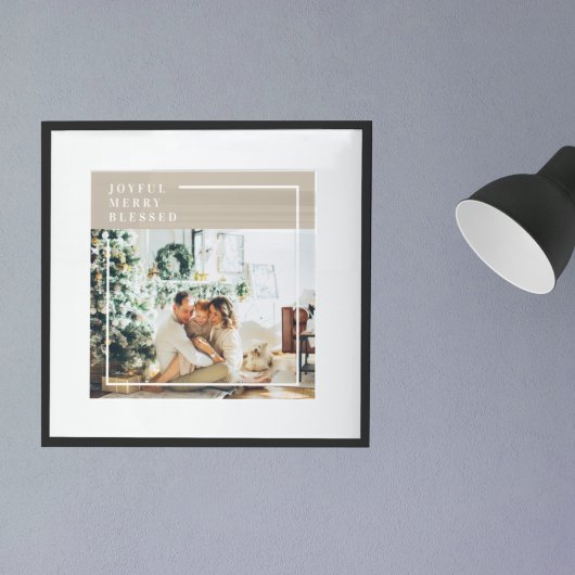 Foto van moderne familie | Joyful Merry Blessed Poster