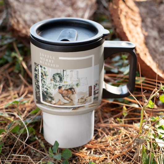 Foto van moderne familie | Joyful Merry Blessed Reisbeker