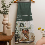 Foto van moderne familie | Joyful Merry Blessed |  Schort<br><div class="desc">Foto van moderne familie | Joyful Merry Blessed | Groen</div>