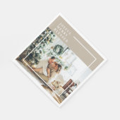 Foto van moderne familie | Joyful Merry Blessed Servet (Hoek)