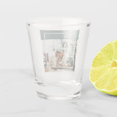 Foto van moderne familie | Joyful Merry Blessed |  Shot Glas (Achterkant)