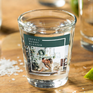 Foto van moderne familie   Joyful Merry Blessed    Shot Glas