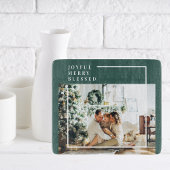 Foto van moderne familie | Joyful Merry Blessed |  Snijplank