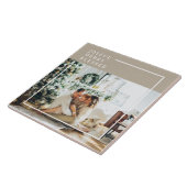 Foto van moderne familie | Joyful Merry Blessed Tegeltje (Zijkant)