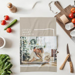 Foto van moderne familie | Joyful Merry Blessed Theedoek<br><div class="desc">Foto van moderne familie | Joyful Merry Blessed</div>