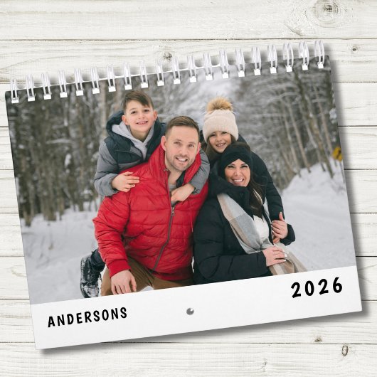 Foto van moderne familie kalender