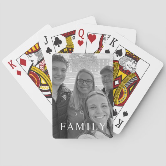 Foto van moderne familie pokerkaarten (Achterkant)