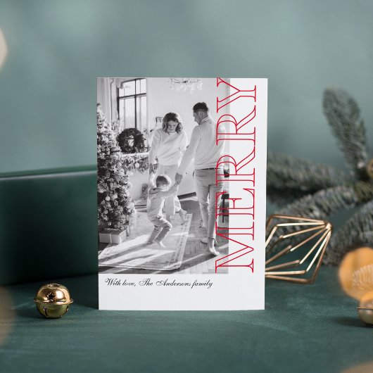 Foto van moderne familie | Rode kerst