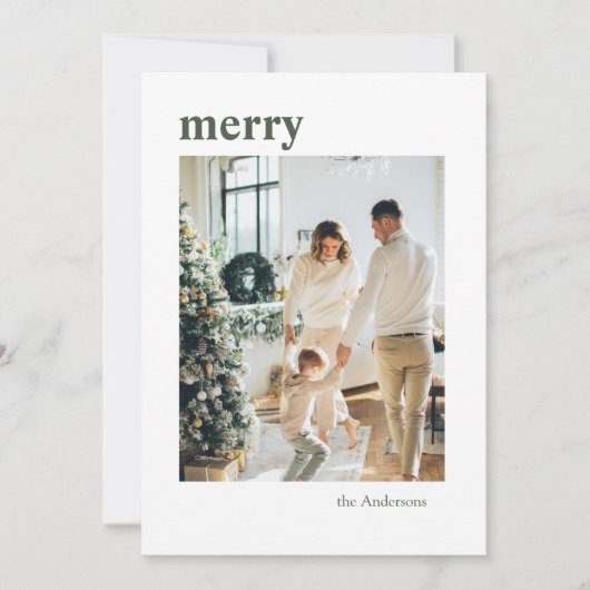 Foto van moderne familie | Vrolijk kerstfeest (Voorkant)