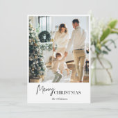 Foto van moderne familie | Vrolijk kerstfeest (Staand voorkant)