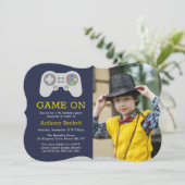 Foto van moderne gamer Any Age Birthday Kaart (Staand voorkant)