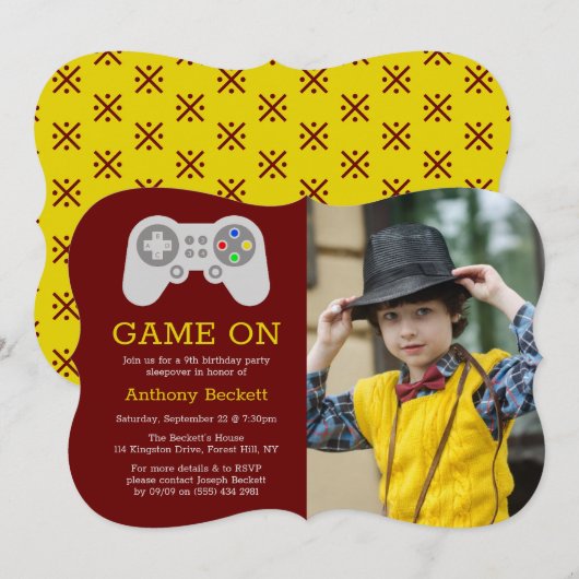 Foto van moderne gamer Any Age Birthday Kaart (Voorkant / Achterkant)