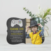 Foto van moderne gamer Any Age Birthday Kaart (Staand voorkant)