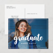 Foto van moderne graduatie-partij briefkaart (Voorkant / Achterkant)