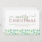 Foto van moderne kerstbomen feestdagenkaart (Voorkant)