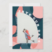 Foto van moderne kunst met halve kunst save the date (Voorkant)