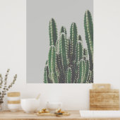 Foto van moderne, minimalistische groene cactus poster (Keuken)
