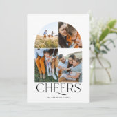 Foto van moderne, multi-foto rode kerst 4 foto (Staand voorkant)