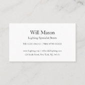 Foto van moderne plafondverlichting - Visitekaartj Visitekaartje (Achterkant)