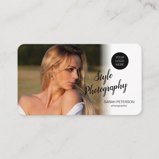 Foto van moderne professionele fotograaf visitekaartje (Voorkant)