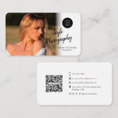 Foto van moderne professionele fotograaf visitekaartje (Voorkant / Achterkant)