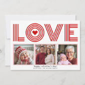 Foto van Moderne rode Valentijnsdag Feestdagenkaart (Voorkant)