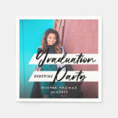 Foto van moderne scriptgradatie-partij servet (Voorkant)